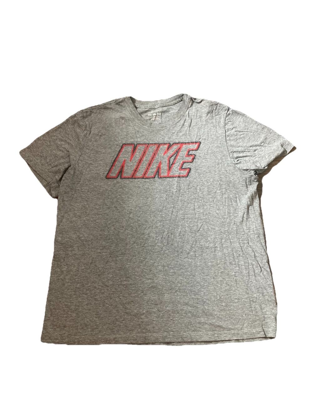 Nike Tee Graphic T-SHIRT Mens Size XL Gray Short Sleeve Crew Neck Athleisure